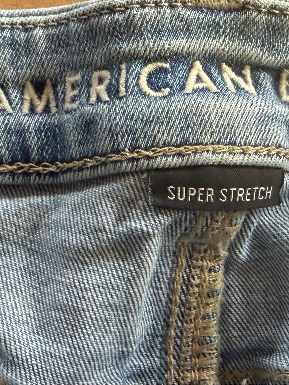 American Eagle Outfitters Light Blue Distressed Jean Shorts - Picture 5 of 5